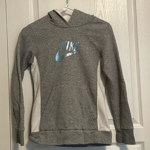 Grey and White Nike Sweatshirt
